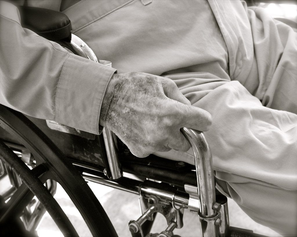 elderly person wheelchair